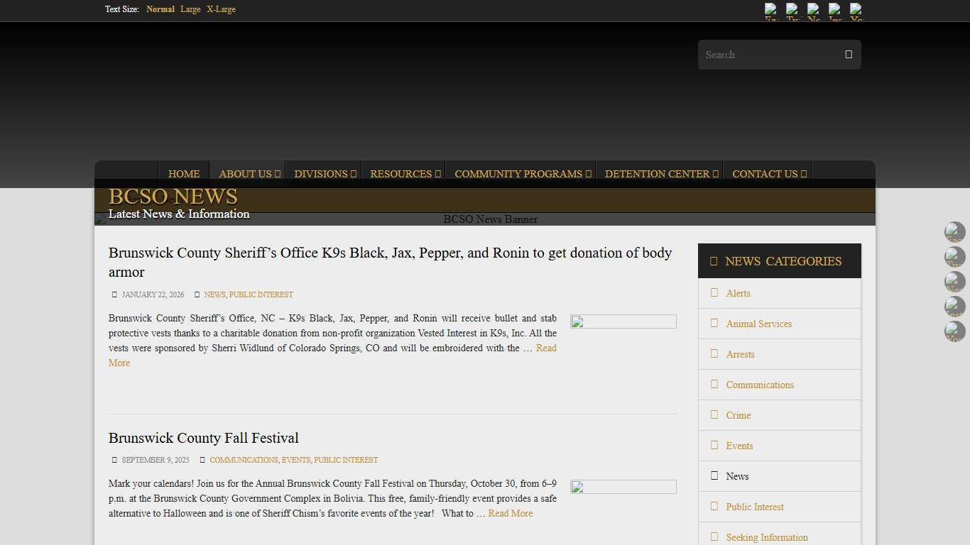 News - Brunswick County Sheriff's Office